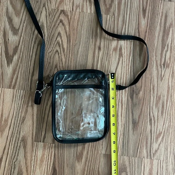 Clear and Black Crossbody Handbag Purse - Picture 2 of 5